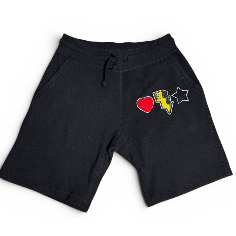 Dead Fresh Crew Black Shorts Men’s Medium Embroidered Heart Lightning Star